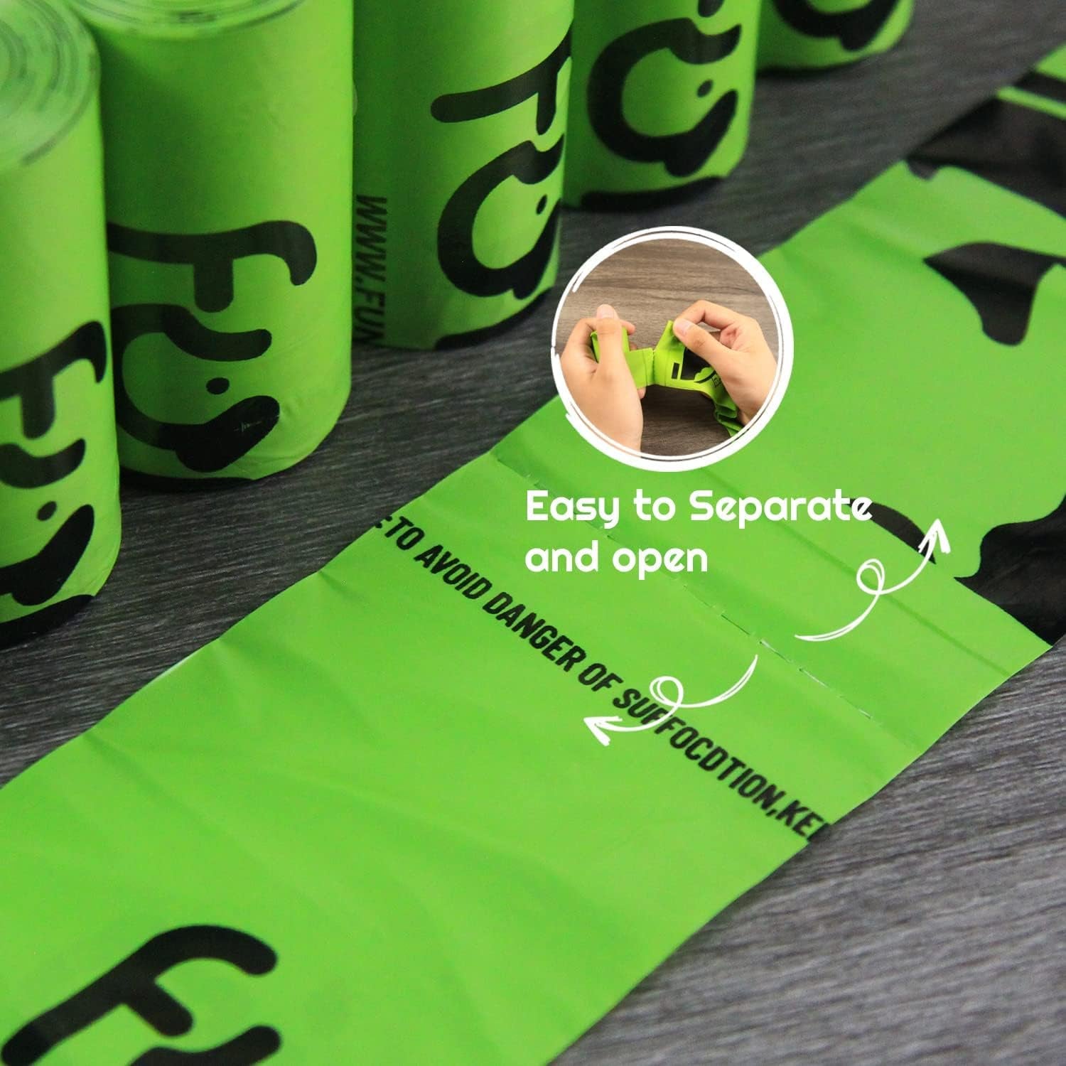 Dog Poop Bags, Scent Free, 360 Count, Unscented, Eco Friendly, Leak Proof, Extra Thick, Easy to Open, Refill Rolls with Dispenser