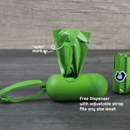 Dog Poop Bags, Scent Free, 360 Count, Unscented, Eco Friendly, Leak Proof, Extra Thick, Easy to Open, Refill Rolls with Dispenser